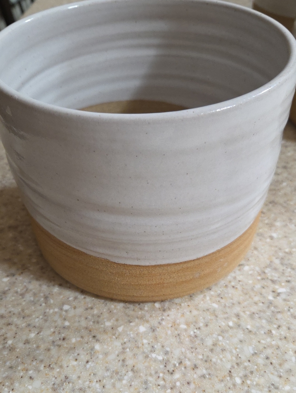 Farmhouse Pottery Small White Glazed Stoneware Garden Pot